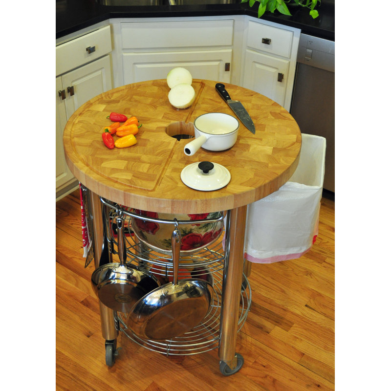 Chris & Chris 30'' Wide Rolling Prep Table & Reviews Wayfair